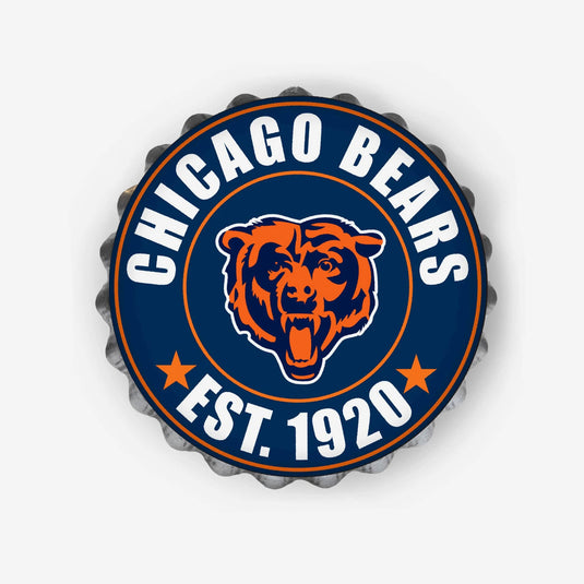 Chicago Bears NFL Bottle Cap Wall Logo