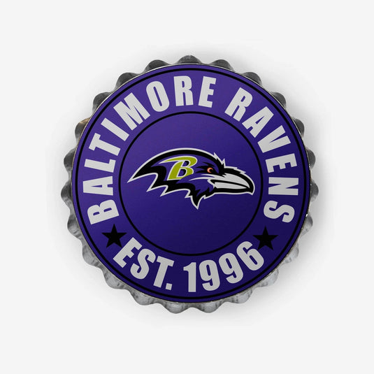 Baltimore Ravens NFL Bottle Cap Wall Logo