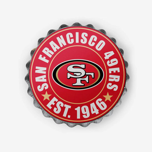 San Francisco 49ers NFL Bottle Cap Wall Logo