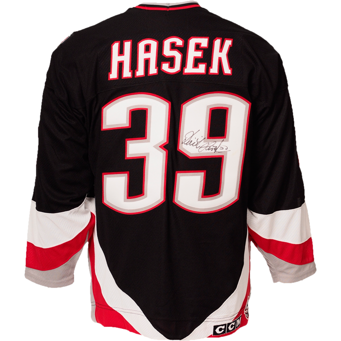 Dominik Hasek Buffalo Sabres Signed White Reebok Jersey