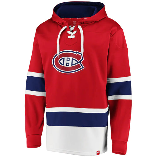 Montreal Canadiens NHL Dasher Iconic Power Play Lace-Up Hoodie