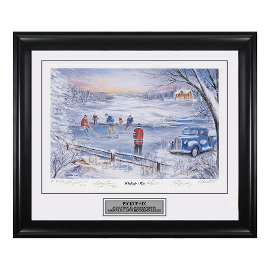 Pickup Six – Peter Mahovlich, Bobby Baun, Ron Ellis & Paul Henderson Signed Limited Edition Print