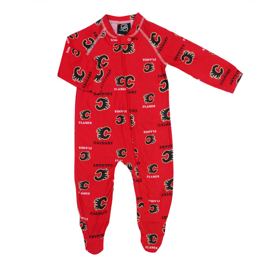 Combinaison zippée raglan NHL des Flames de Calgary pour bébé