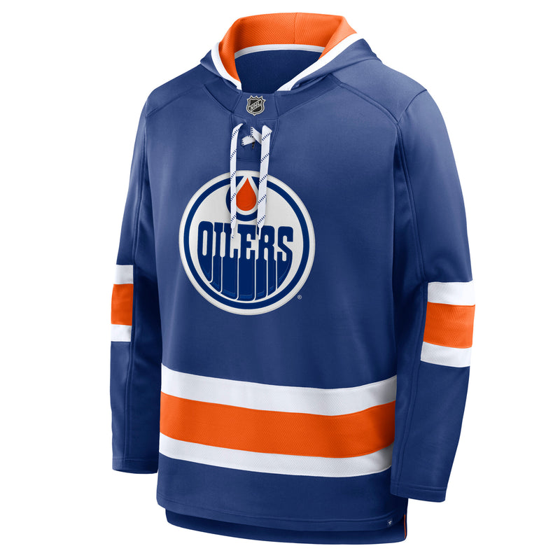 Load image into Gallery viewer, Edmonton Oilers NHL Puck Deep Lace-Up Hoodie 2.0
