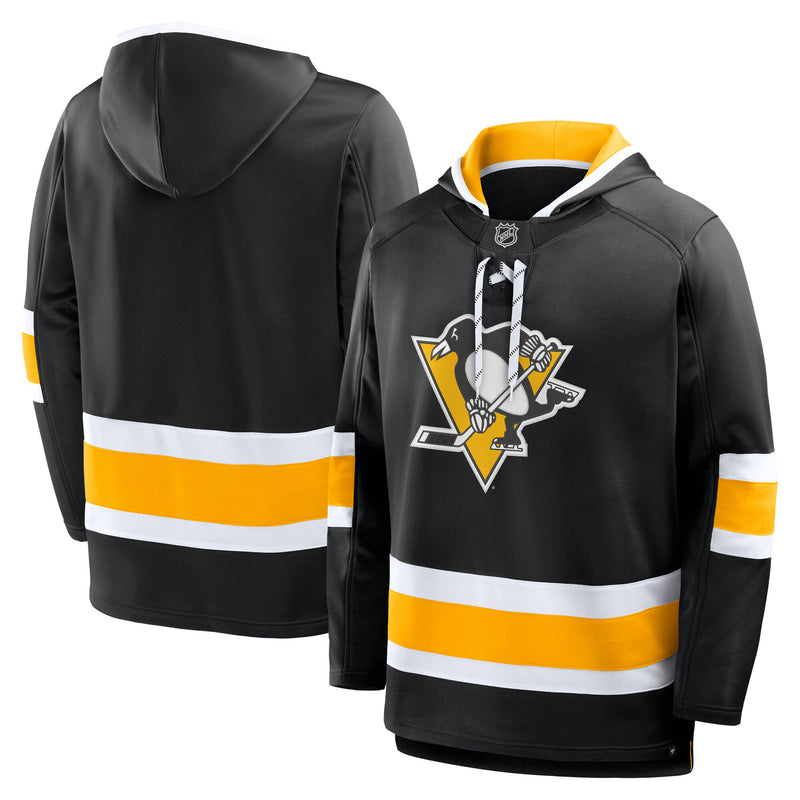 Load image into Gallery viewer, Pittsburgh Penguins NHL Puck Deep Lace-Up Hoodie 2.0
