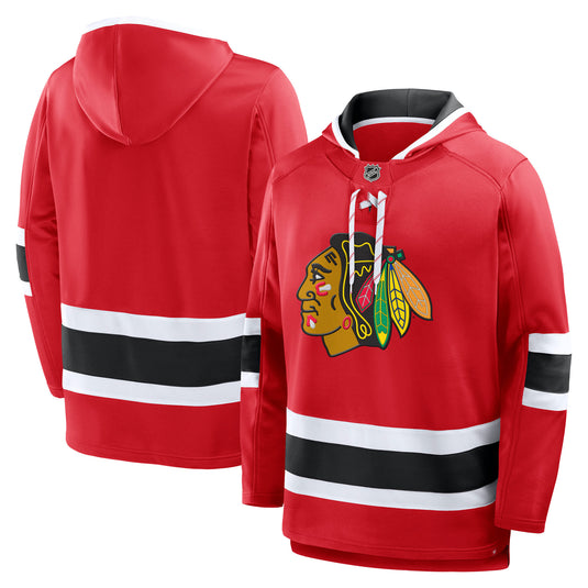 Sweat à capuche profond à lacets NHL Puck des Blackhawks de Chicago