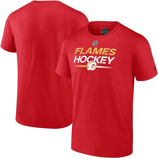 T-shirt de remplacement primaire authentique de la LNH des Flames de Calgary