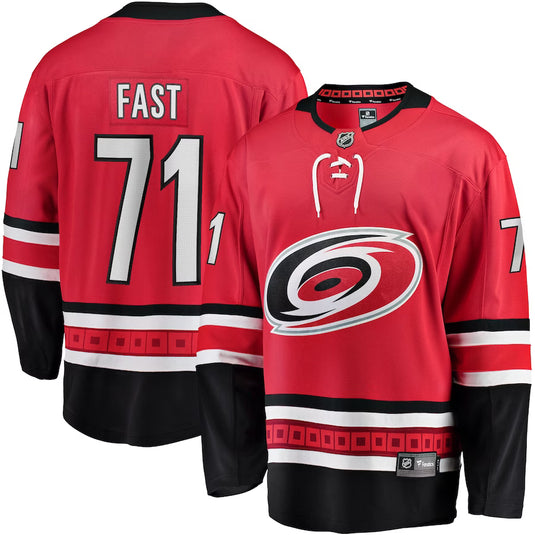 Jesper Fast Hurricanes NHL Fanatics Breakaway Home Jersey