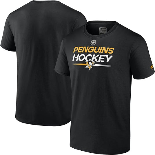 T-shirt de remplacement primaire authentique de la LNH des Penguins de Pittsburgh