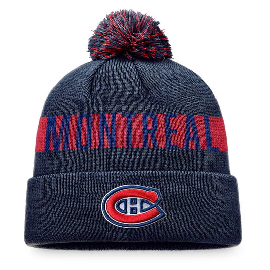 Tuque en tricot à revers avec patch fondamental de la LNH des Canadiens de Montréal