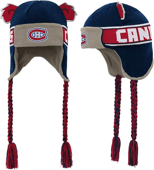 Bonnet en tricot avec oreilles Trooper des Canadiens de Montréal pour jeunes de la LNH