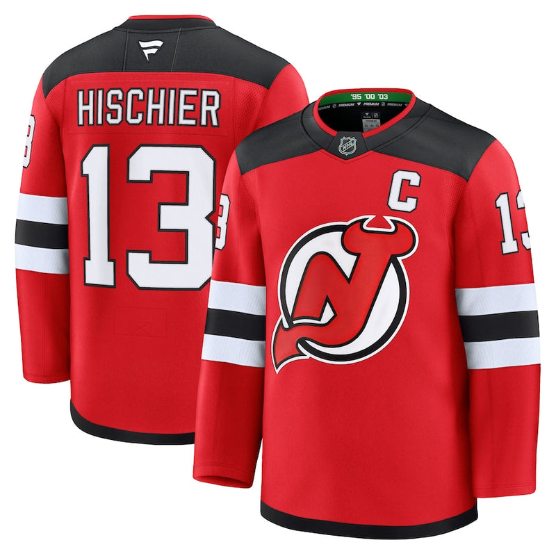Load image into Gallery viewer, Nico Hischier New Jersey Devils NHL Fanatics Premium Home Jersey
