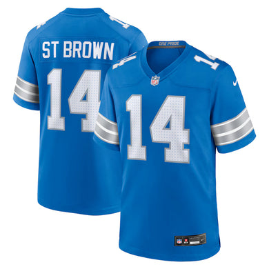 Amon-Ra St. Brown Detroit Lions NFL Nike Game Player Blue Jersey