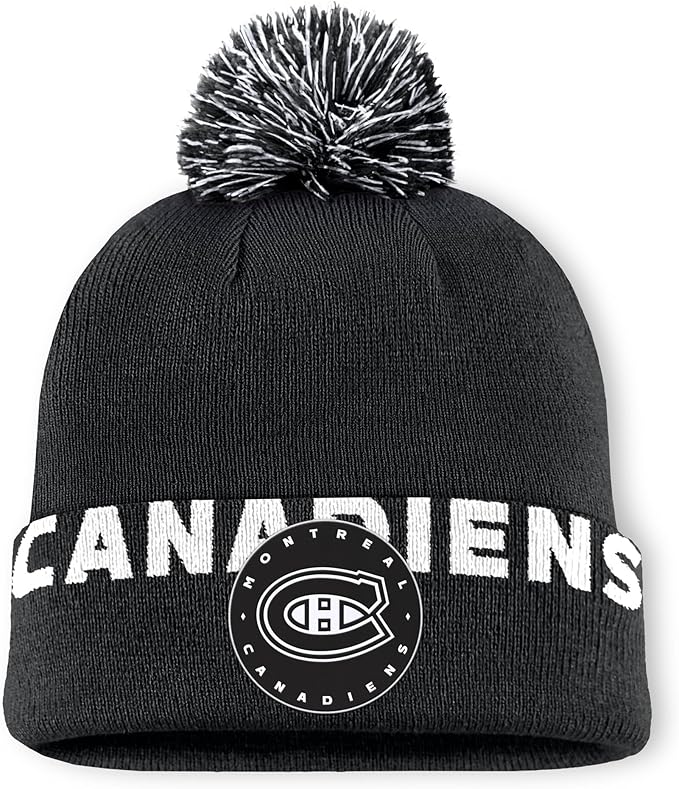 Chargez l&#39;image dans la visionneuse de la galerie, Tuque en tricot à revers avec patch fondamental de la LNH des Bruins de Boston
