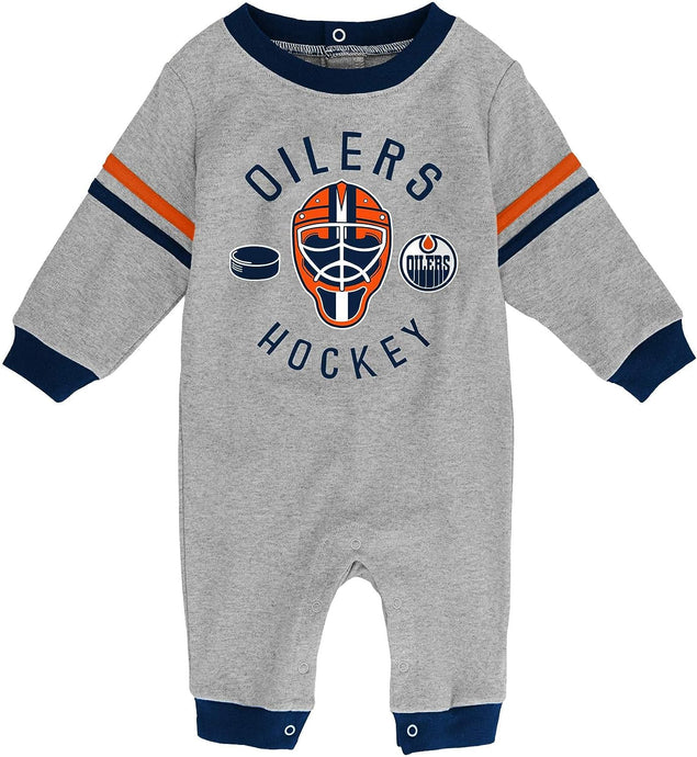 Combinaison à manches longues pour bébé Edmonton Oilers NHL Masked Defender