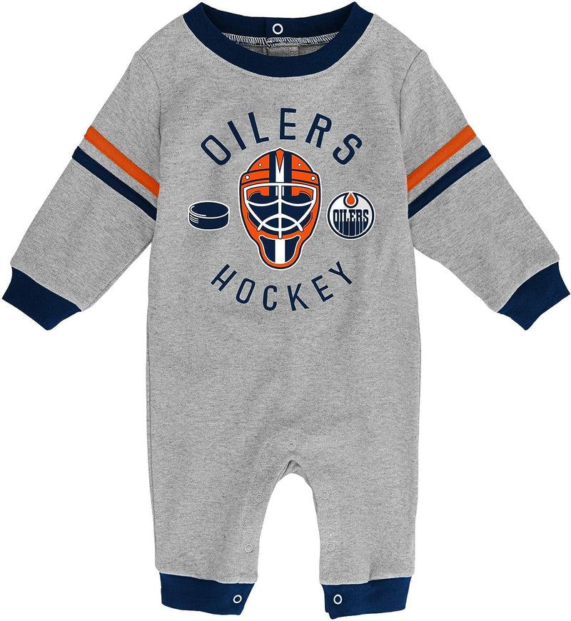 Load image into Gallery viewer, Infant Edmonton Oilers NHL Masked Defender Long-Sleeve Coverall
