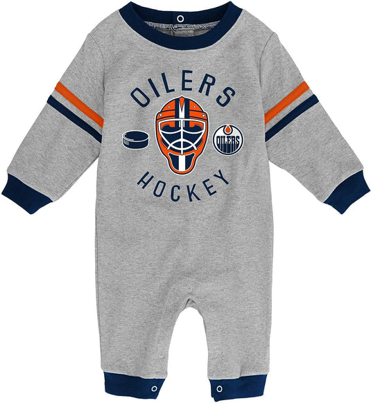 Combinaison à manches longues pour bébé Edmonton Oilers NHL Masked Defender