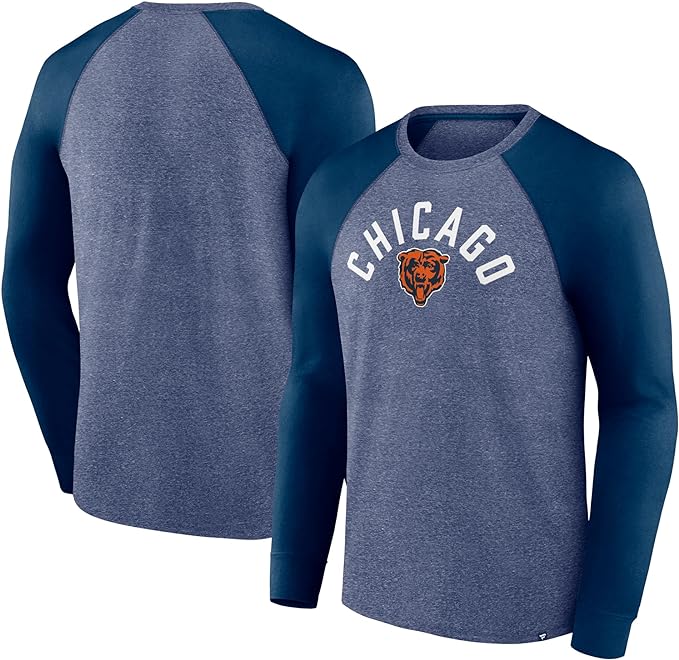 Chicago Bears NFL Fundamentals Twisted Slub Long Sleeve Raglan T-Shirt