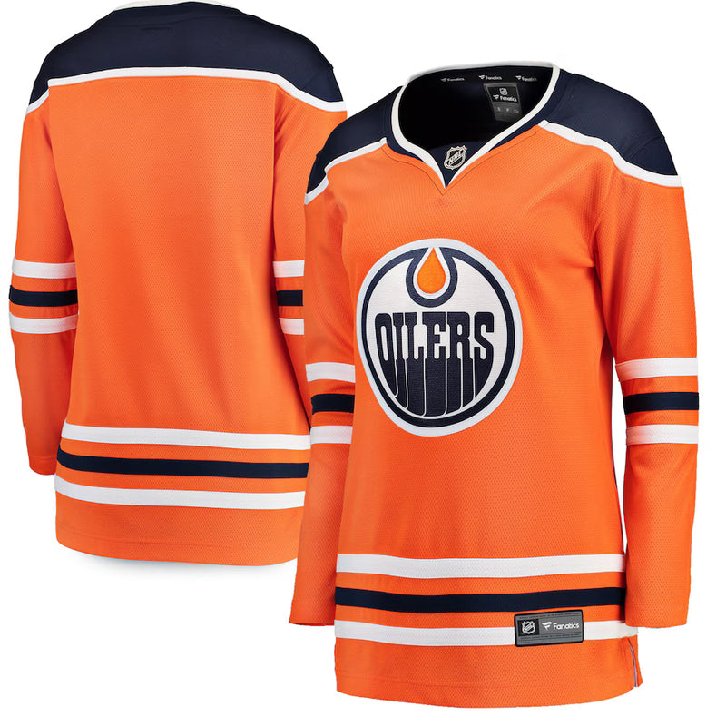 Chargez l&#39;image dans la visionneuse de la galerie, Maillot à domicile des Fanatics Breakaway des Oilers d&#39;Edmonton pour femmes de la LNH
