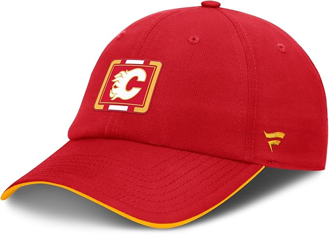 Load image into Gallery viewer, Calgary Flames NHL Authentic Pro Rink Pinnacle Adjustable Cap
