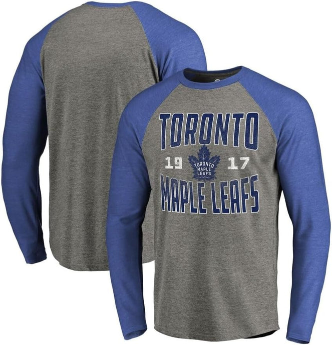 Toronto Maple Leafs NHL Vintage Stack Raglan Long Sleeve Tee