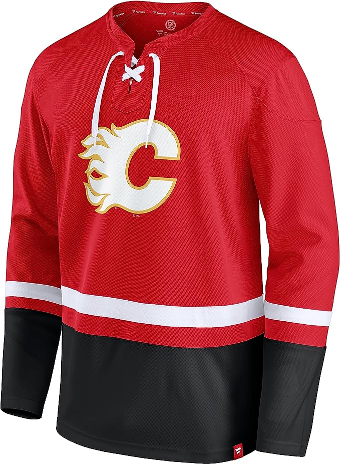 Chargez l&#39;image dans la visionneuse de la galerie, Sweat-shirt à lacets Super Mission Slapshot des Flames de Calgary de la LNH
