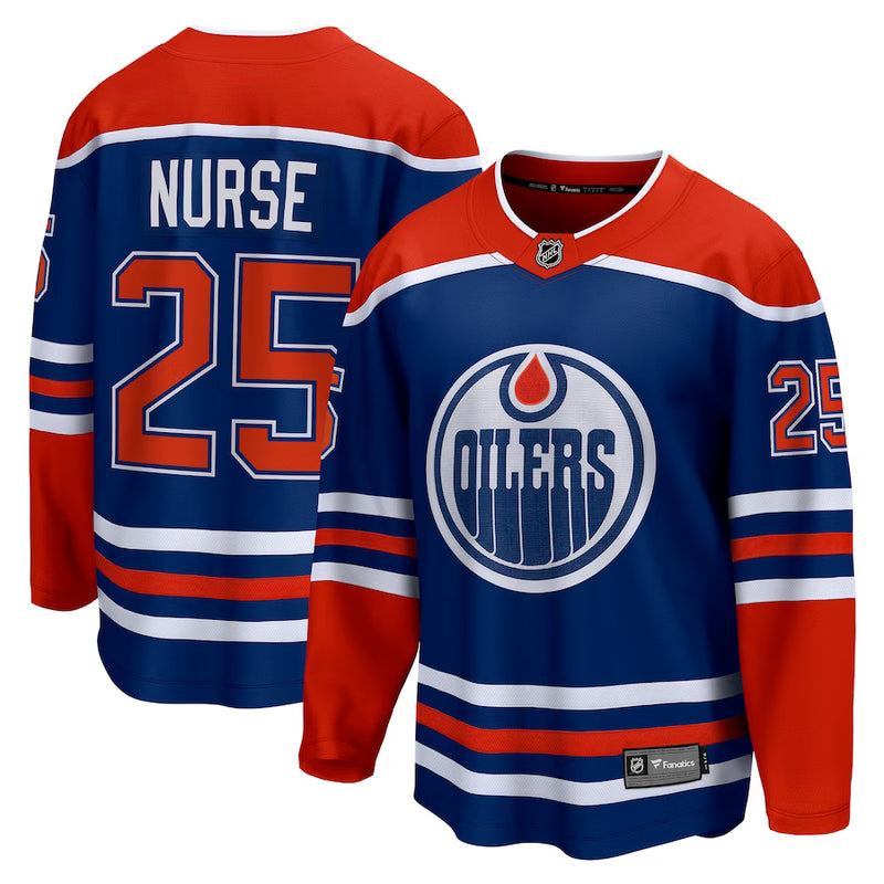 Chargez l&#39;image dans la visionneuse de la galerie, Darnell Nurse Edmonton Oilers NHL Fanatics Breakaway Royal Home Jersey
