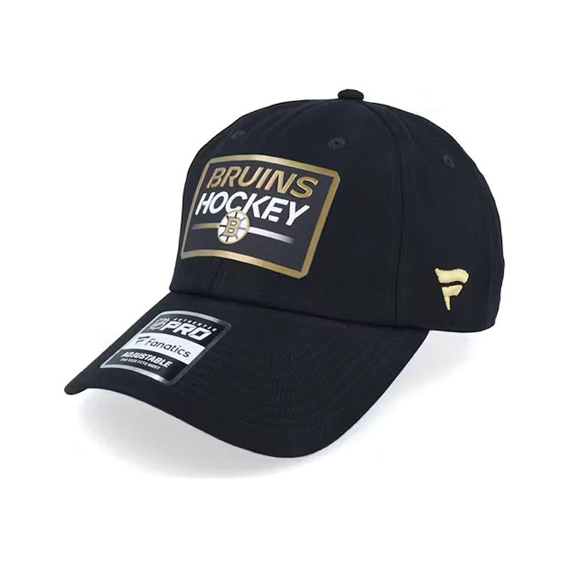Load image into Gallery viewer, Boston Bruins NHL 100th Anniversary Black / Gold Adjustable Cap

