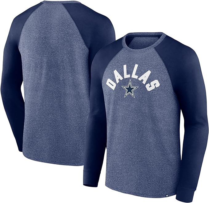 Load image into Gallery viewer, Dallas Cowboys NFL Fundamentals Twisted Slub Long Sleeve Raglan T-Shirt
