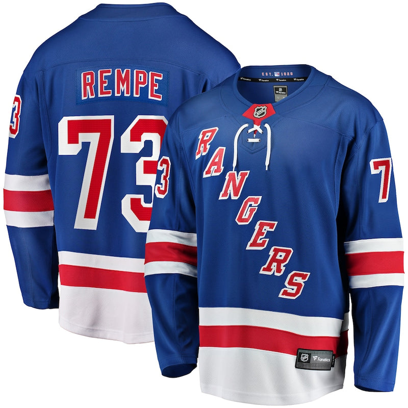 Chargez l&#39;image dans la visionneuse de la galerie, Matt Rempe New York Rangers NHL Fanatics Breakaway Home Jersey
