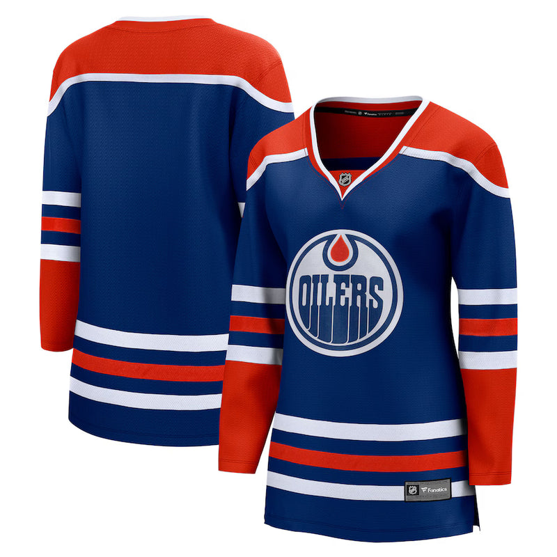 Chargez l&#39;image dans la visionneuse de la galerie, Women&#39;s Edmonton Oilers NHL Fanatics Breakaway Home Royal Jersey
