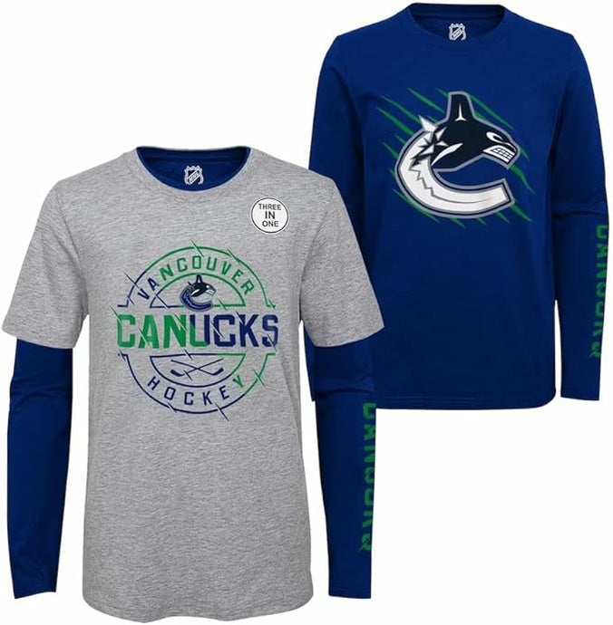 Pack combiné 2 en 1 pour jeunes Canucks de Vancouver de la LNH Two-Way Forward