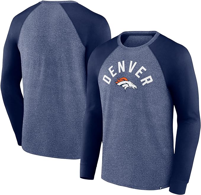 Load image into Gallery viewer, Denver Broncos NFL Fundamentals Twisted Slub Long Sleeve Raglan T-Shirt

