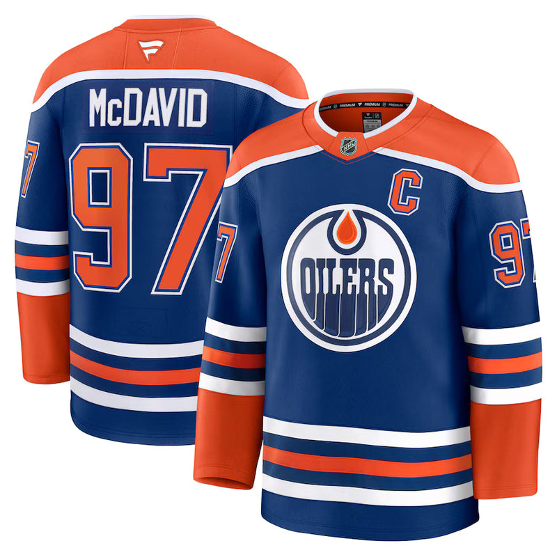 Load image into Gallery viewer, Connor McDavid Edmonton Oilers NHL Fanatics Premium Home Jersey
