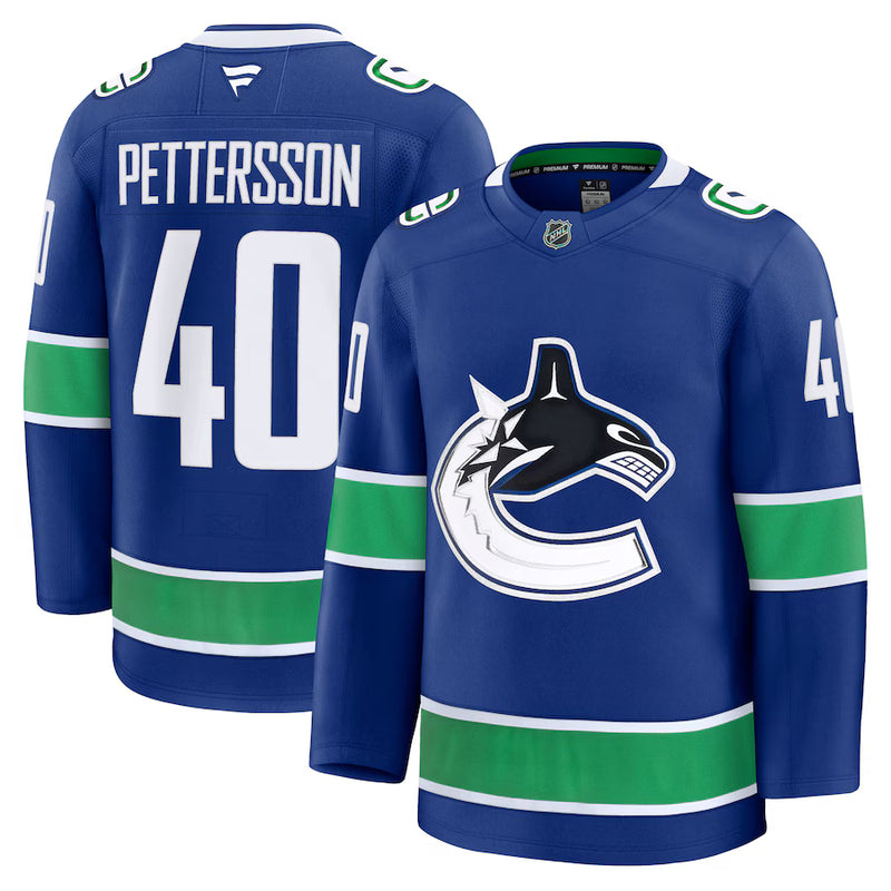 Load image into Gallery viewer, Elias Pettersson Vancouver Canucks NHL Fanatics Premium Home Jersey
