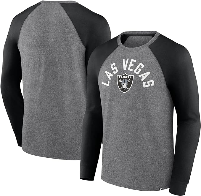 Chargez l&#39;image dans la visionneuse de la galerie, Las Vegas Raiders NFL Fundamentals T-shirt raglan torsadé à manches longues
