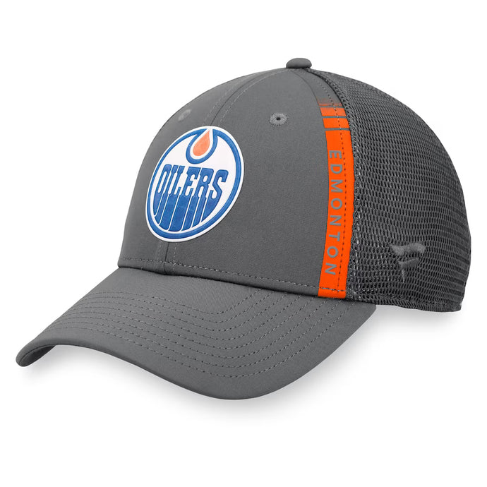 Casquette Snapback NHL Authentic Pro Home Ice Trucker des Oilers d'Edmonton