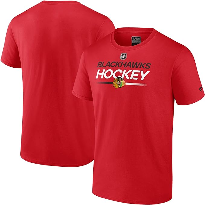 T-shirt de remplacement primaire authentique Pro des Blackhawks de Chicago de la LNH