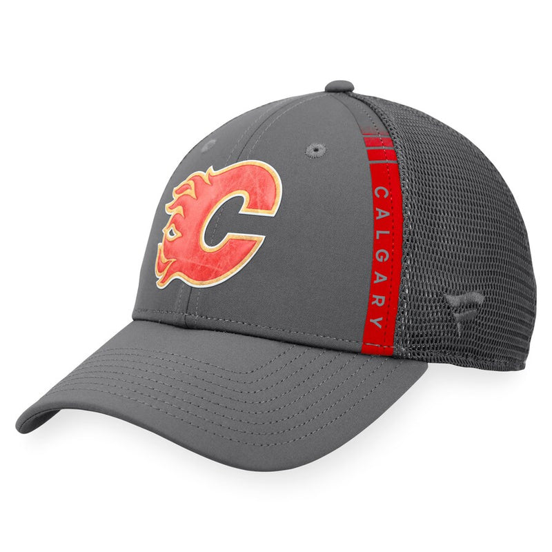 Chargez l&#39;image dans la visionneuse de la galerie, Casquette snapback authentique Pro Home Ice Trucker des Flames de Calgary de la LNH
