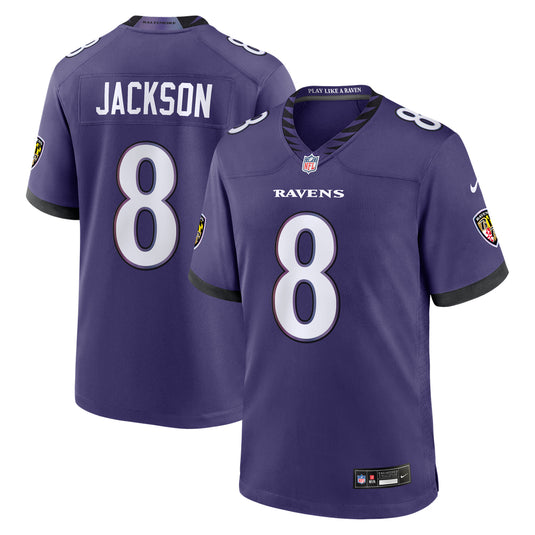 Lamar Jackson Baltimore Ravens NFL Nike Game Player Purple Jersey