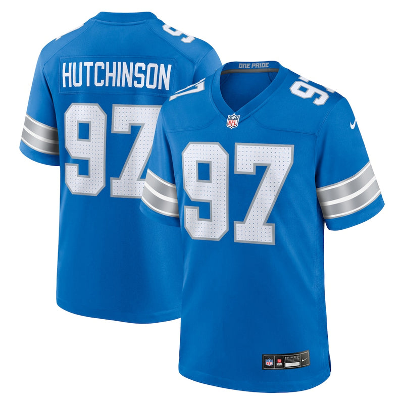 Load image into Gallery viewer, Aidan Hutchinson Detroit Lions NFL Nike Game Player Blue Jersey
