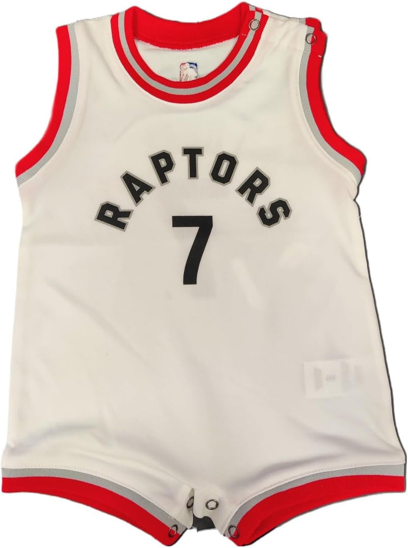 Load image into Gallery viewer, Infant Kyle Lowry Toronto Raptors NBA Road Player White Onesie
