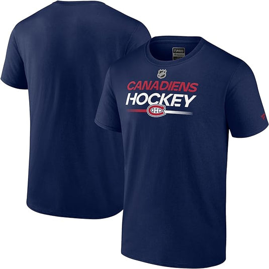 T-shirt de remplacement primaire authentique de la LNH des Canadiens de Montréal