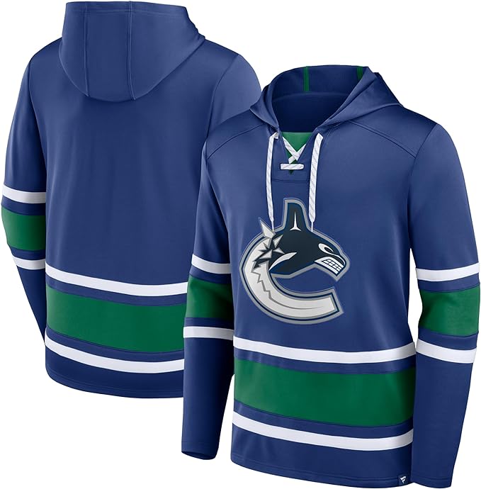 Vancouver Canucks NHL Puck Deep Lace-Up Hoodie