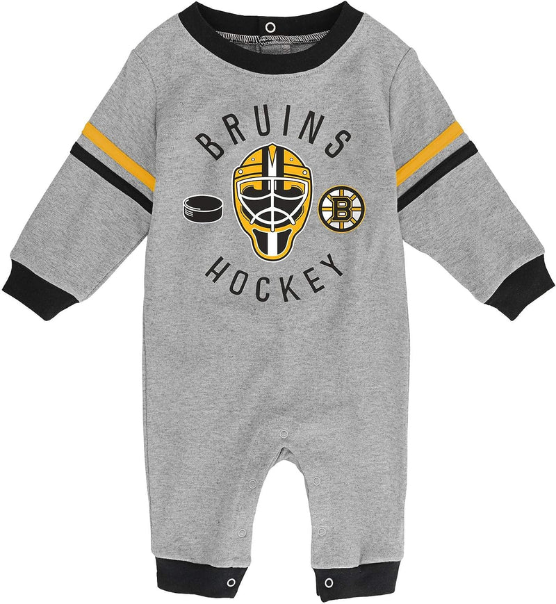 Load image into Gallery viewer, Infant Boston Bruins NHL Masked Defender Long-Sleeve Coverall
