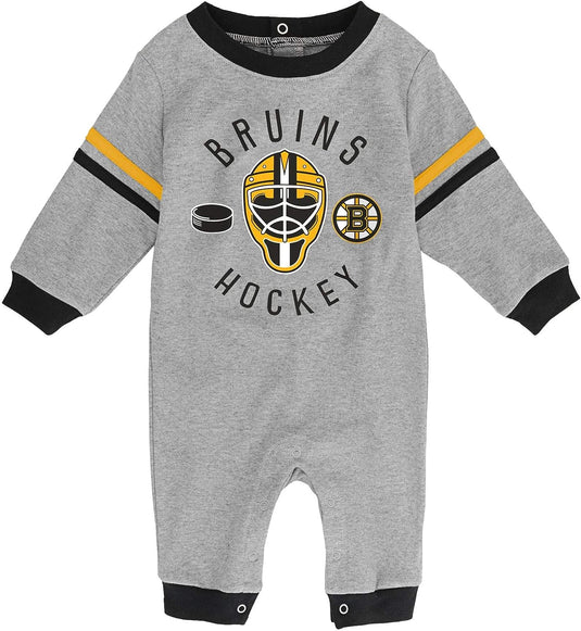 Combinaison à manches longues de défenseur masqué de la LNH des Bruins de Boston pour bébé