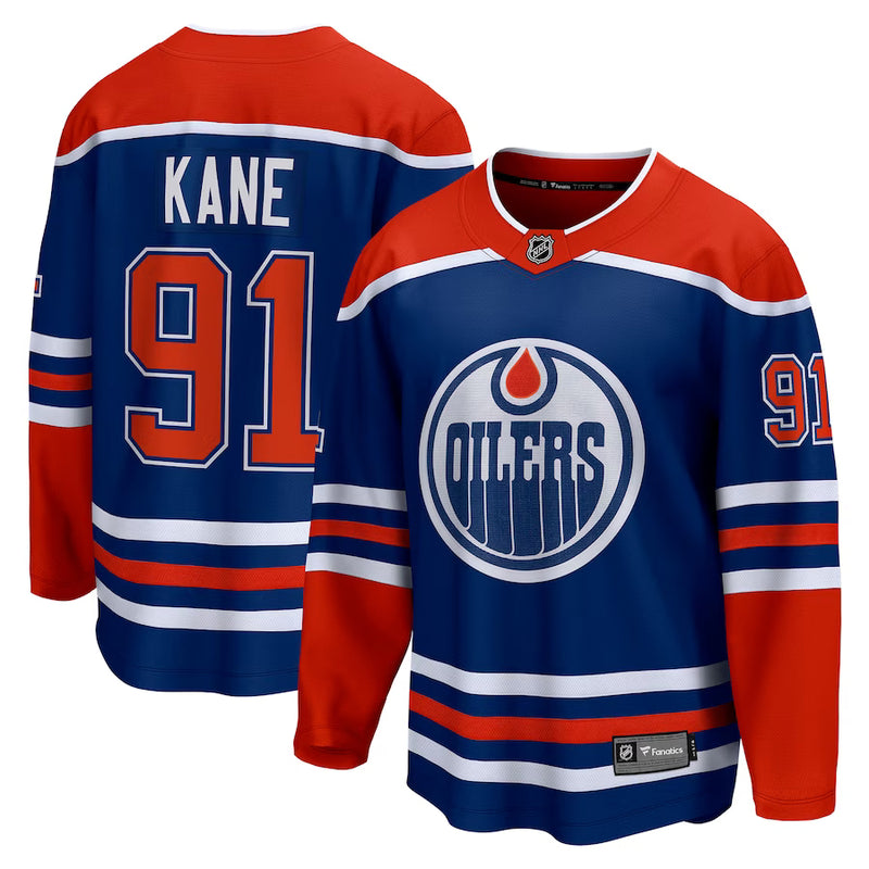 Chargez l&#39;image dans la visionneuse de la galerie, Evander Kane Edmonton Oilers NHL Fanatics Breakaway Royal Home Jersey
