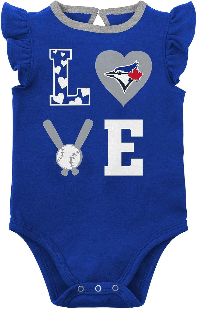 Chargez l&#39;image dans la visionneuse de la galerie, Ensemble 3 pièces MLB Love of Baseball des Blue Jays de Toronto pour bébé

