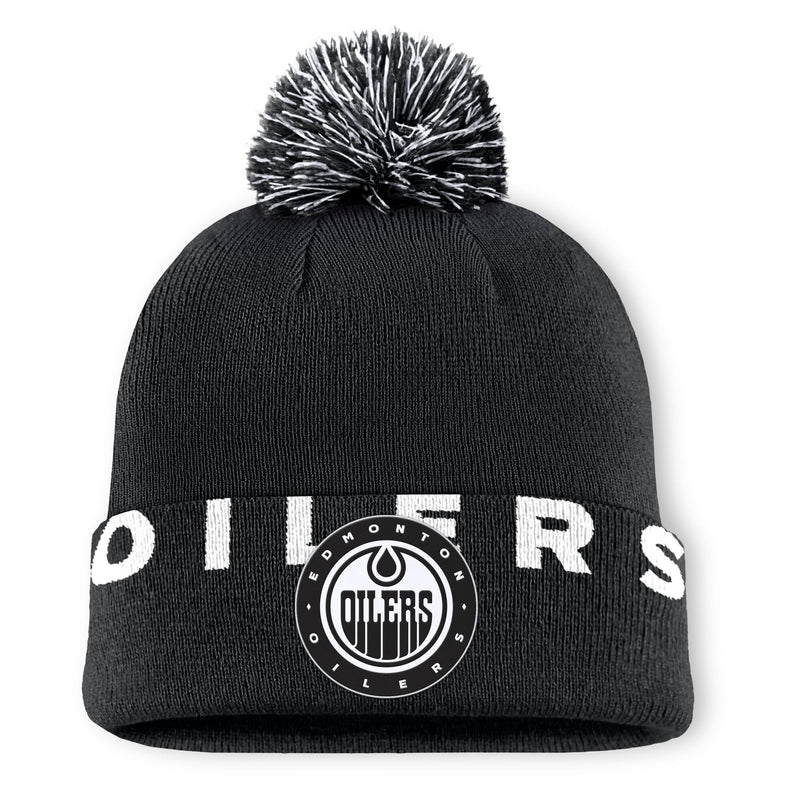 Load image into Gallery viewer, Edmonton Oilers NHL Black High Stick Cuff Knit Toque

