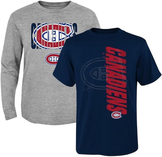 Pack combo 2 en 1 bidirectionnel LNH des Canadiens de Montréal pour jeunes